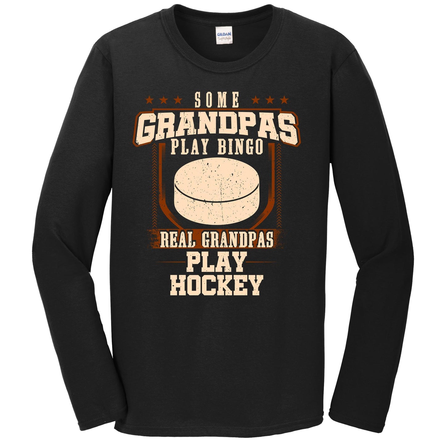 Some Grandpas Play Bingo Real Grandpas Play Hockey Long Sleeve Shirt