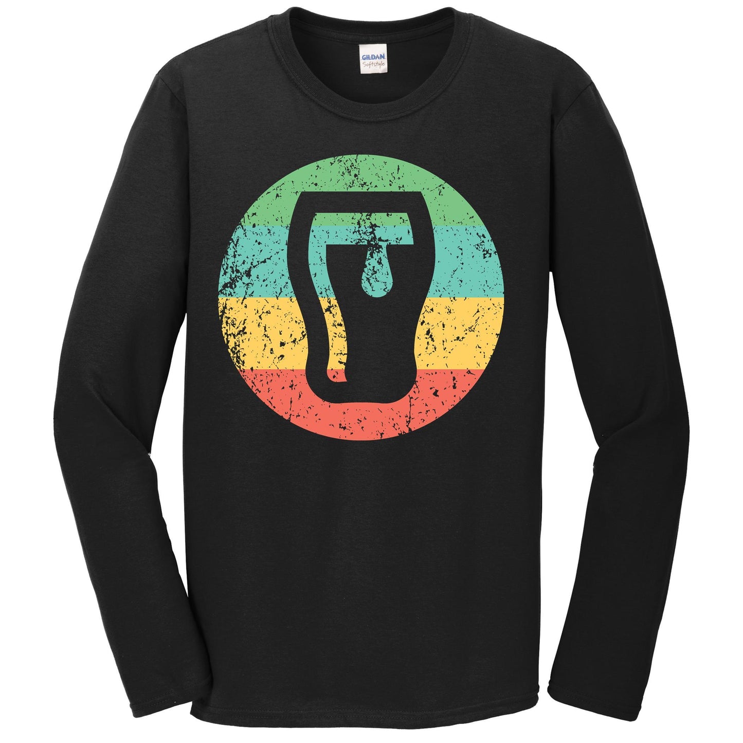 Craft Beer Drinker Long Sleeve Shirt - Retro Beer Glass T-Shirt