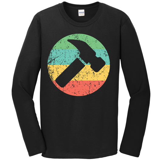 Carpenter Long Sleeve Shirt - Vintage Retro Hammer T-Shirt