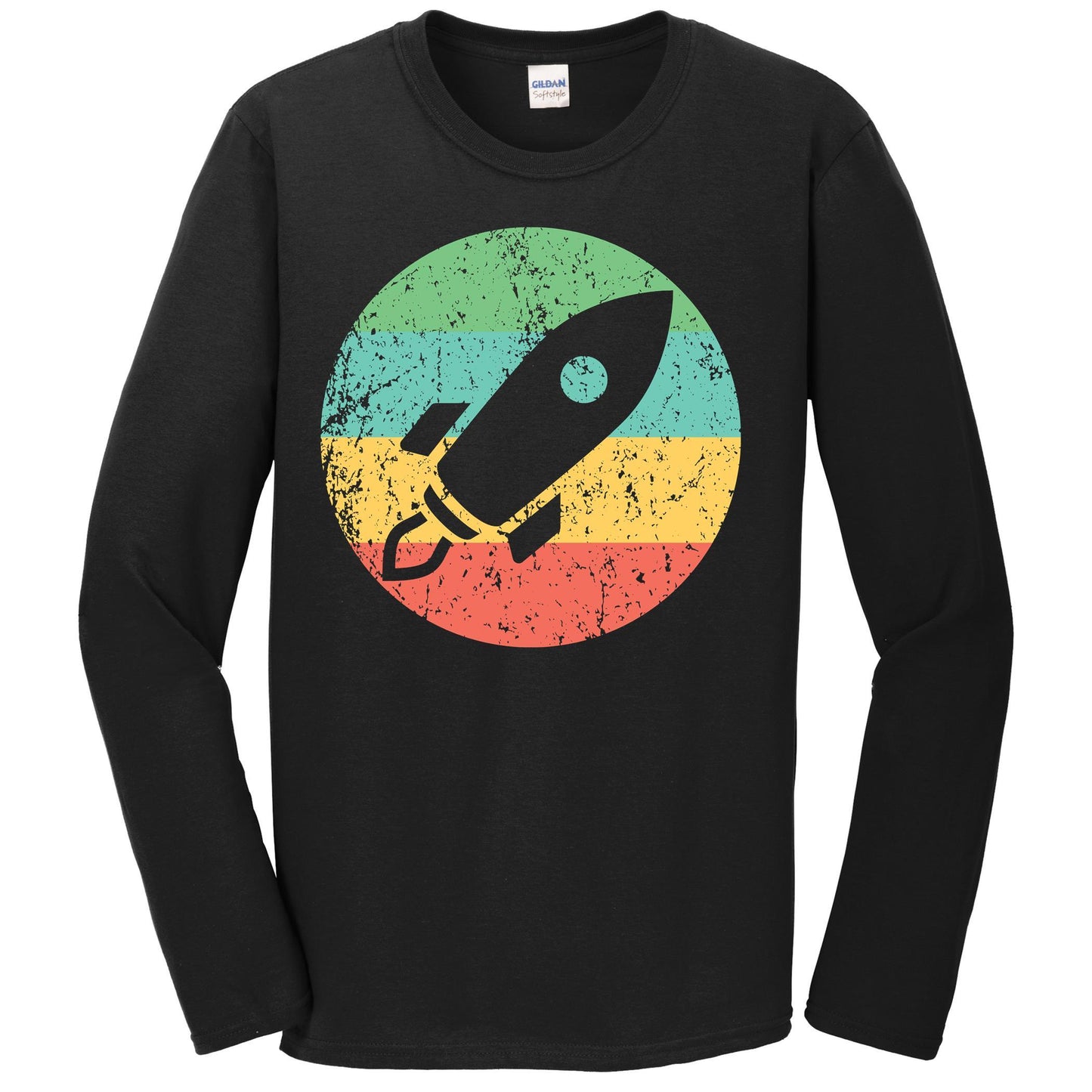 Astronaut Long Sleeve Shirt - Vintage Retro Space Ship T-Shirt