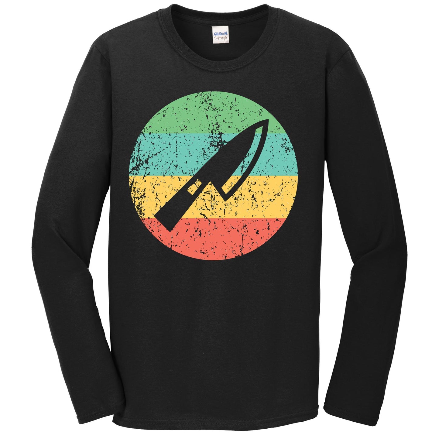 Chef Long Sleeve Shirt - Vintage Retro Chef Knife T-Shirt