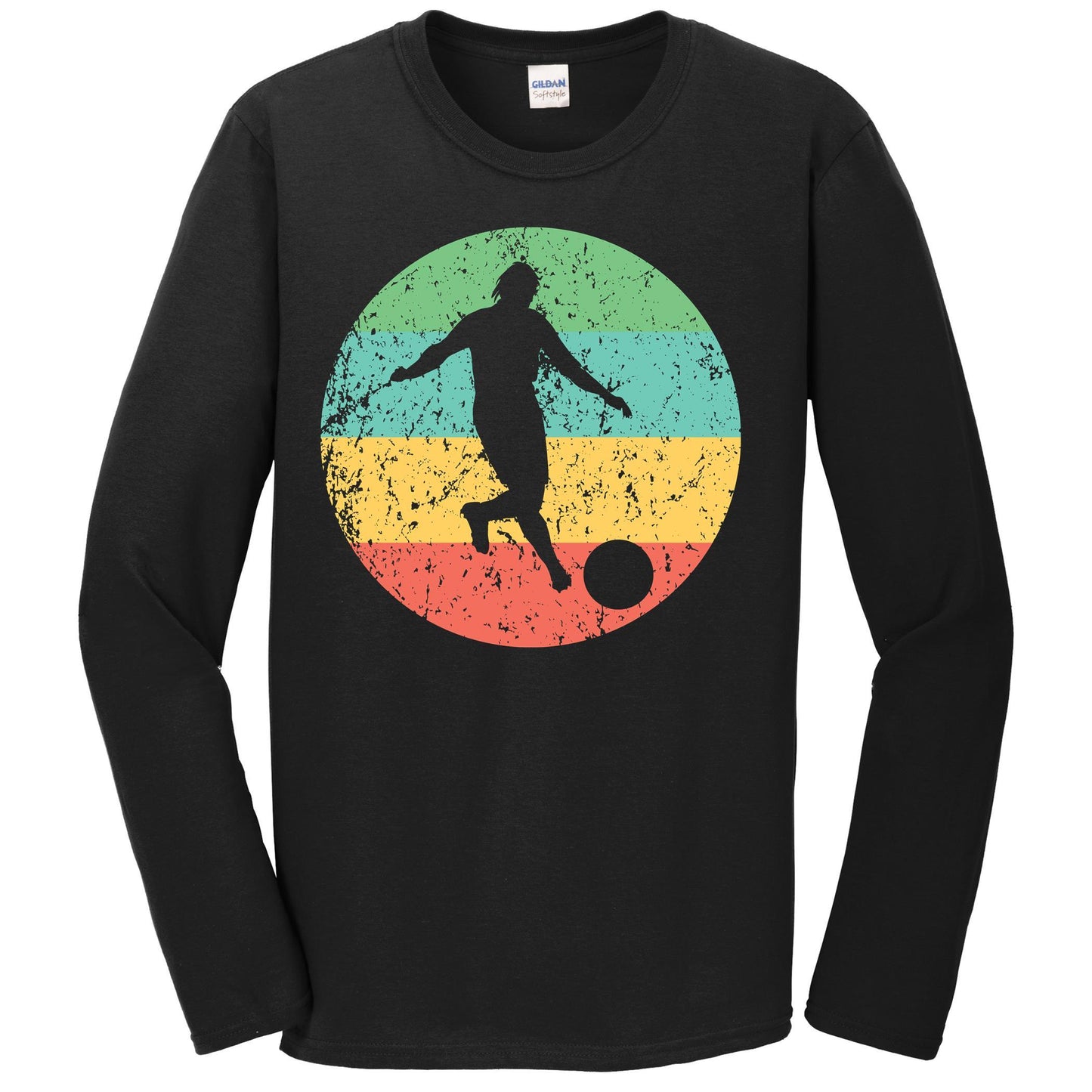 Kickball Long Sleeve Shirt - Vintage Retro Kickball Player T-Shirt