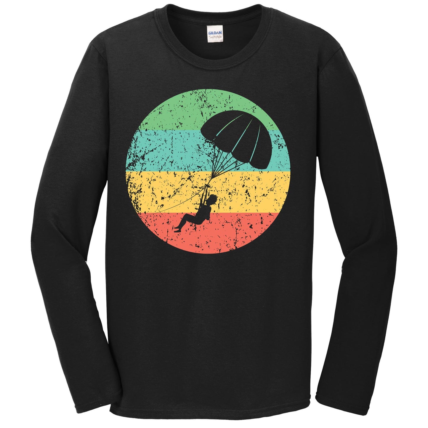Parasailing Long Sleeve Shirt - Vintage Retro Parasailer T-Shirt