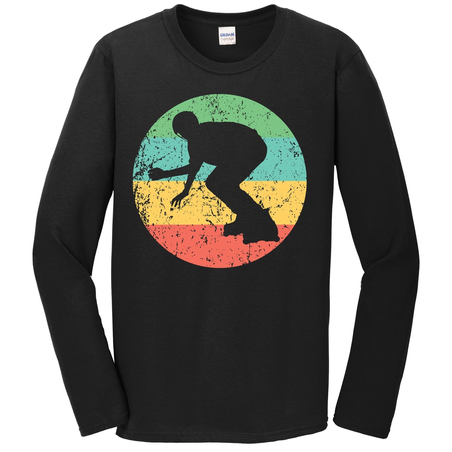 Inline Skating Long Sleeve Shirt - Vintage Retro Skater T-Shirt