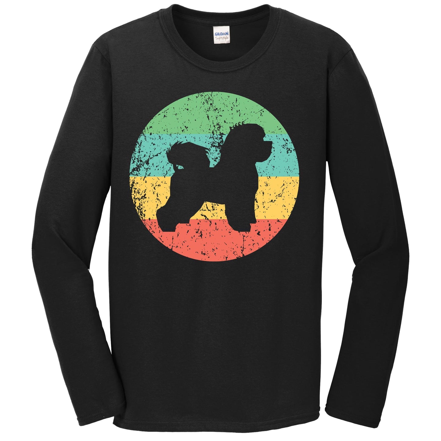Bichon Frise Long Sleeve Shirt - Vintage Retro Bichon Frise Dog T-Shirt