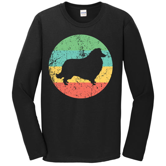Collie Long Sleeve Shirt - Vintage Retro Collie Dog T-Shirt