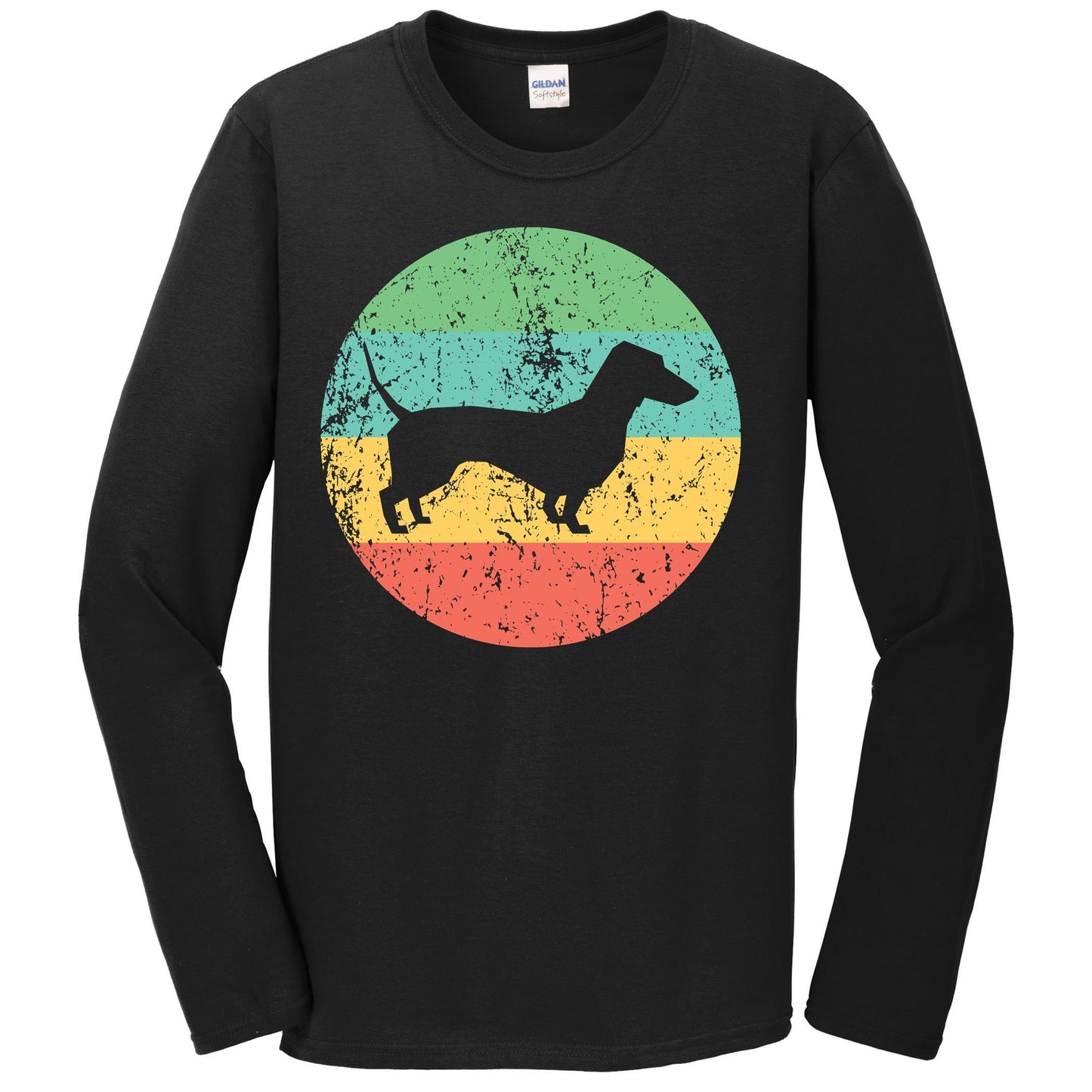 Dachshund Long Sleeve Shirt - Vintage Retro Dachshund Dog T-Shirt