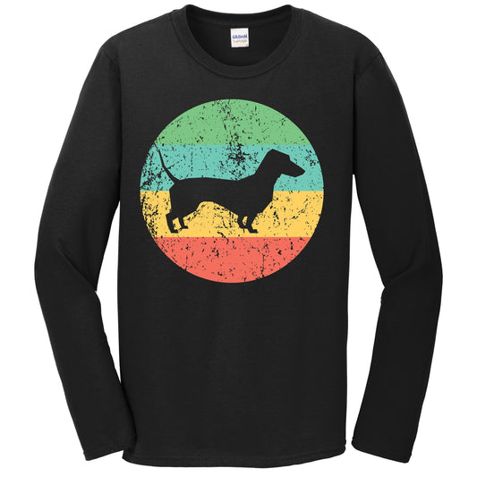 Dachshund Long Sleeve Shirt - Vintage Retro Dachshund Dog T-Shirt