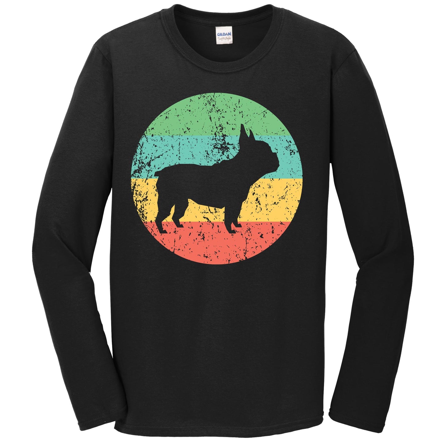 French Bulldog Long Sleeve Shirt - Retro French Bulldog Dog T-Shirt