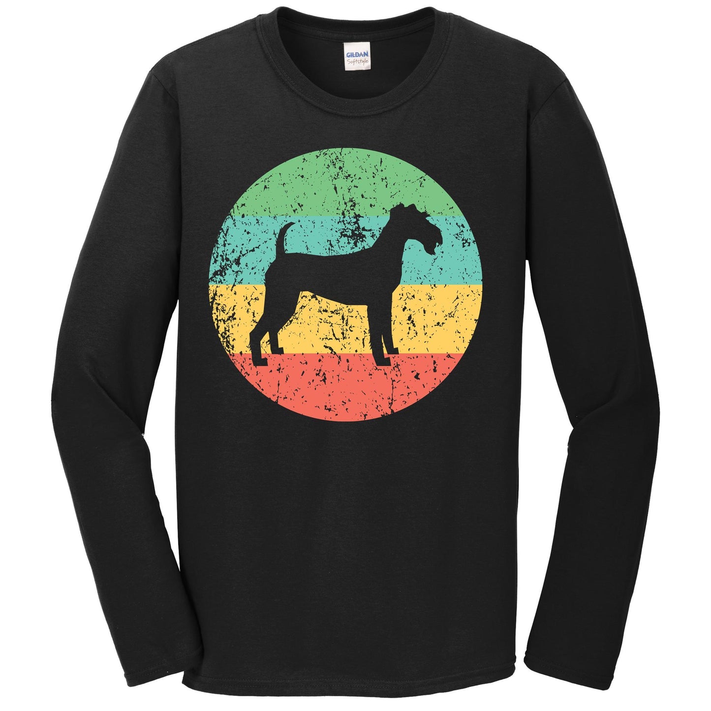 Irish Terrier Long Sleeve Shirt - Vintage Retro Irish Terrier Dog Long Sleeve Shirt