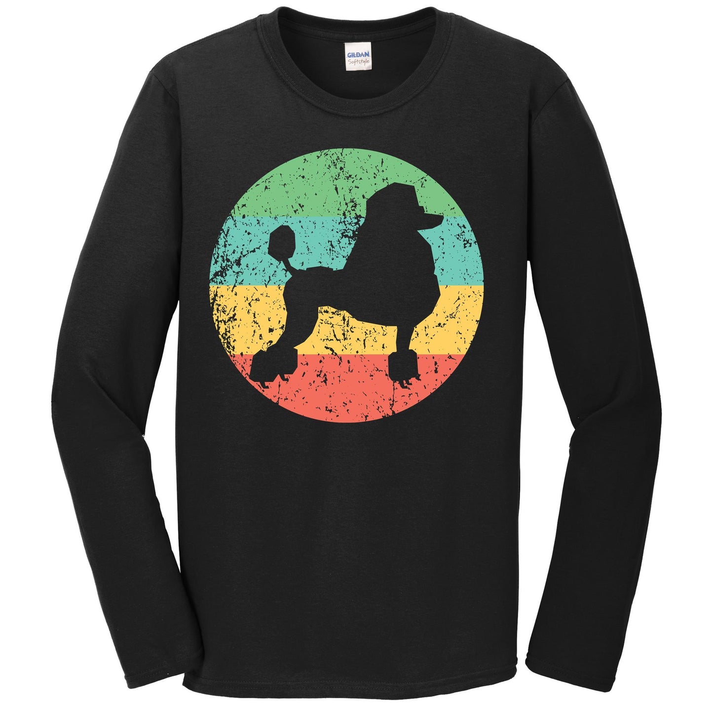 Poodle Long Sleeve Shirt - Vintage Retro Poodle Dog T-Shirt