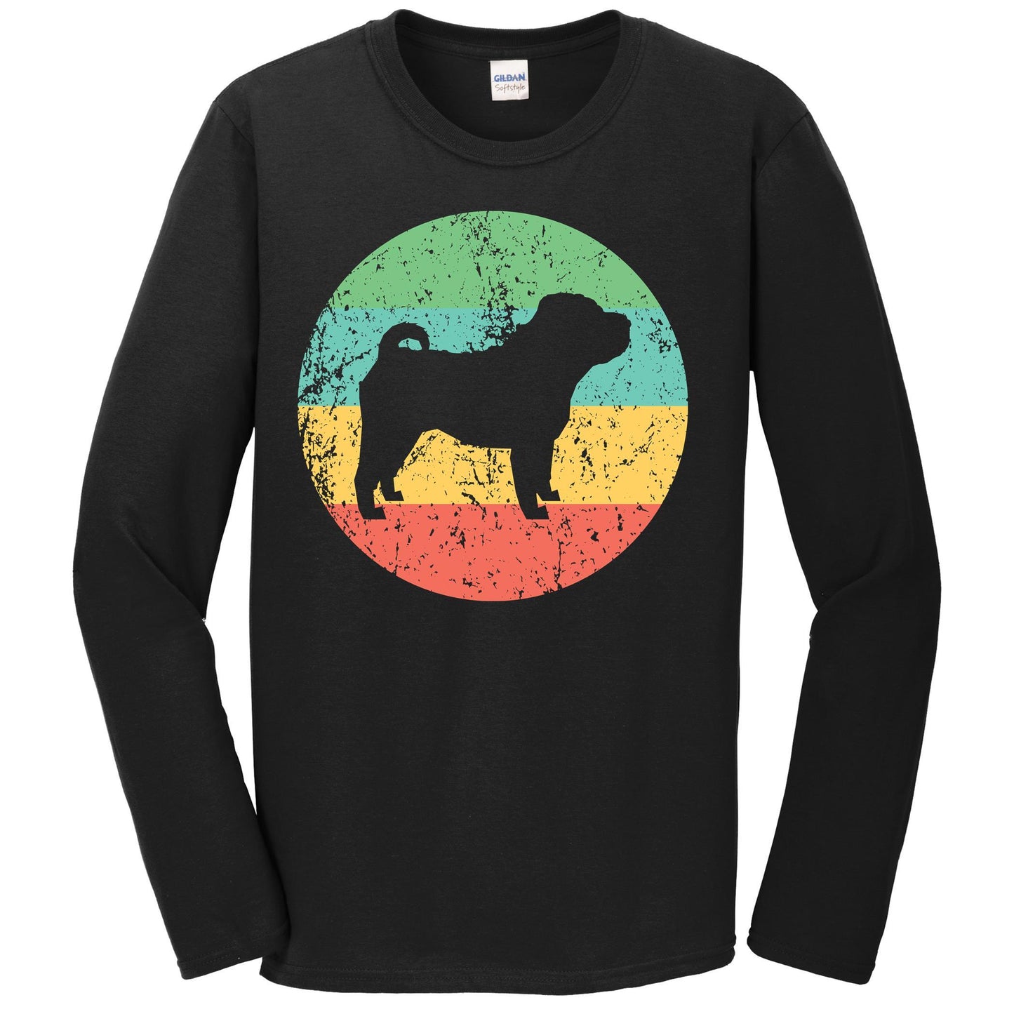 Shar Pei Long Sleeve Shirt - Vintage Retro Shar Pei Dog T-Shirt