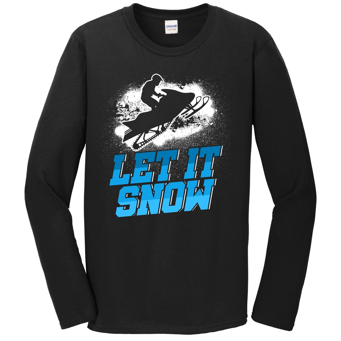 Let It Snow Funny Snowmobile Long Sleeve T-Shirt