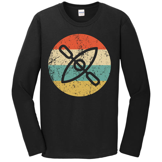 Kayak Retro Style Kayaking Long Sleeve T-Shirt