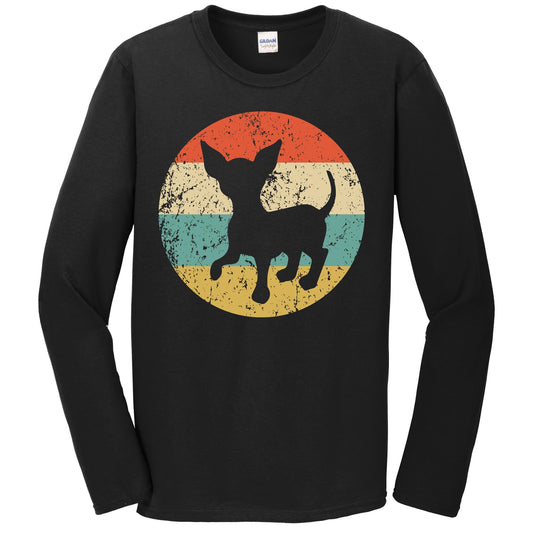 Retro Chihuahua Dog Breed Icon Long Sleeve T-Shirt