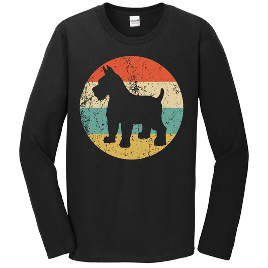 Retro Schnauzer Dog Breed Icon Long Sleeve T-Shirt