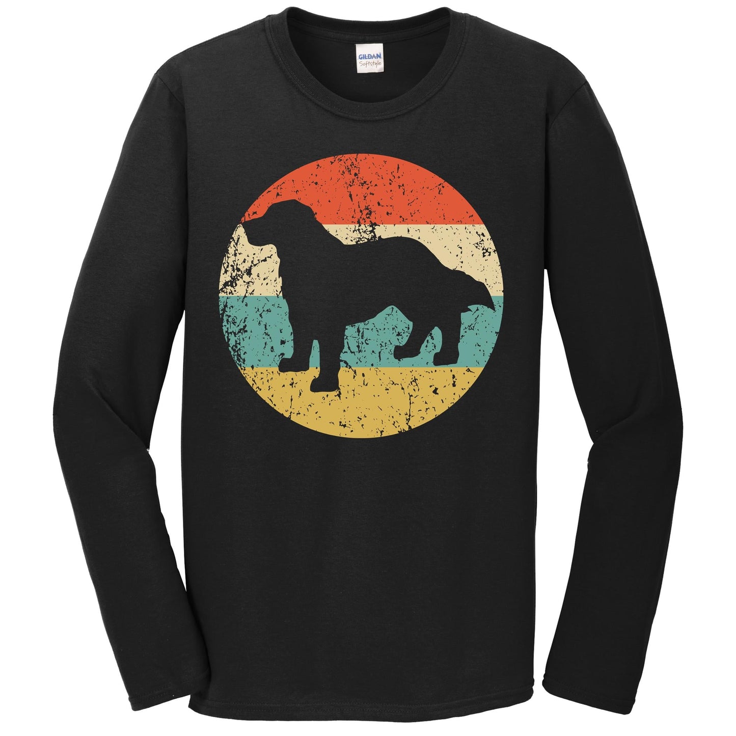 Retro Bernese Mountain Dog Breed Icon Long Sleeve T-Shirt