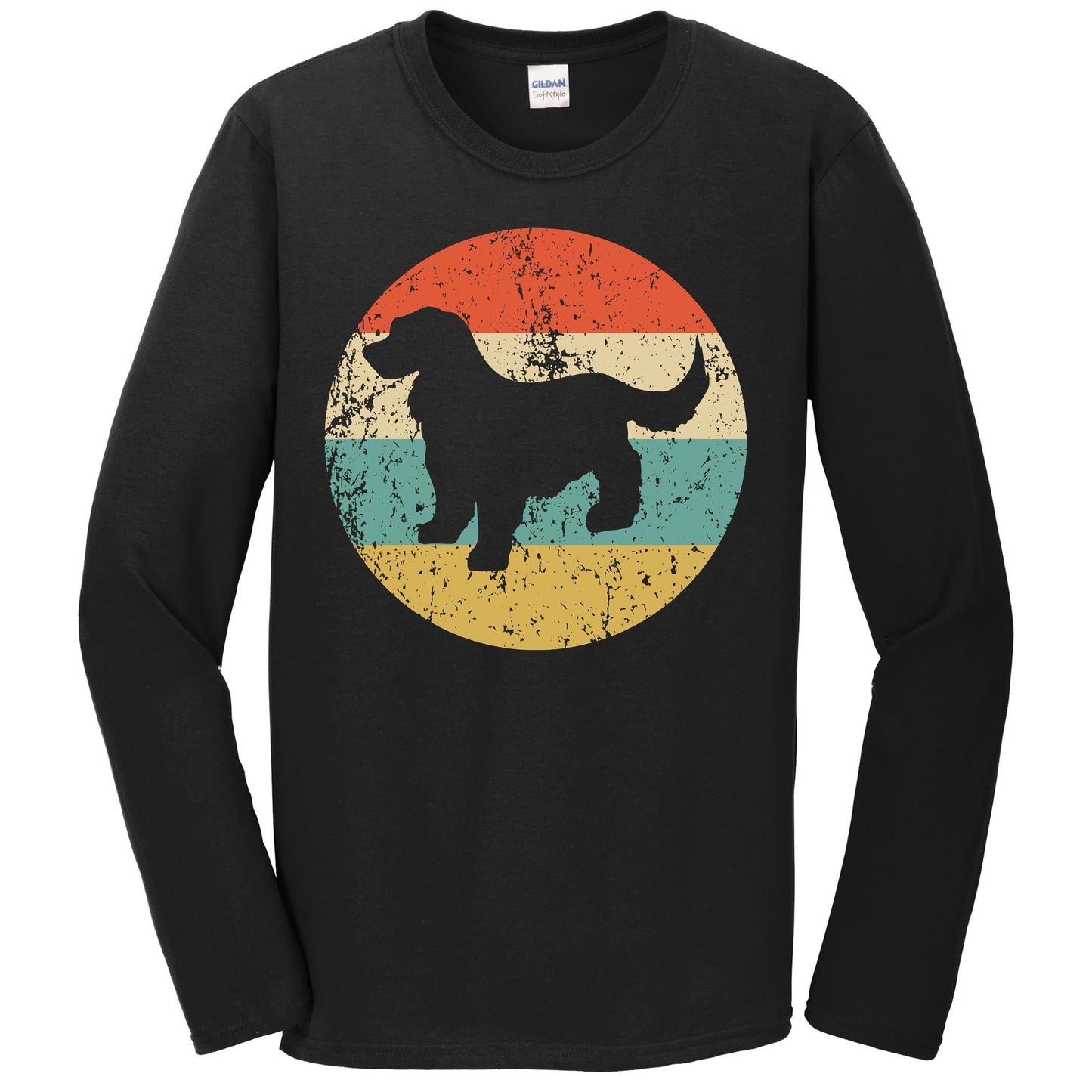 Retro Cocker Spaniel Dog Breed Icon Long Sleeve T-Shirt