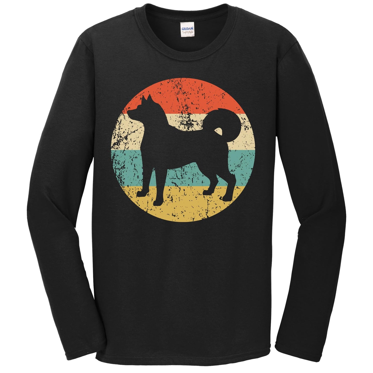 Retro Shiba Inu Dog Breed Icon Long Sleeve T-Shirt