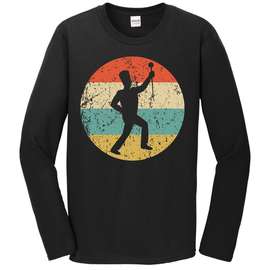 Marching Band Shirt - Retro Drum Major Icon Long Sleeve T-Shirt