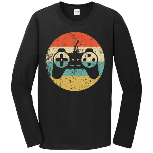 Video Games Shirt - Retro Controller Icon Long Sleeve T-Shirt