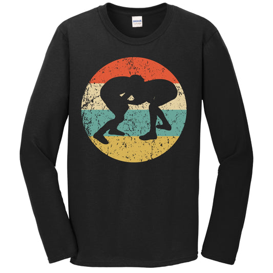 Wrestling Shirt - Retro Wrestlers Icon Long Sleeve T-Shirt