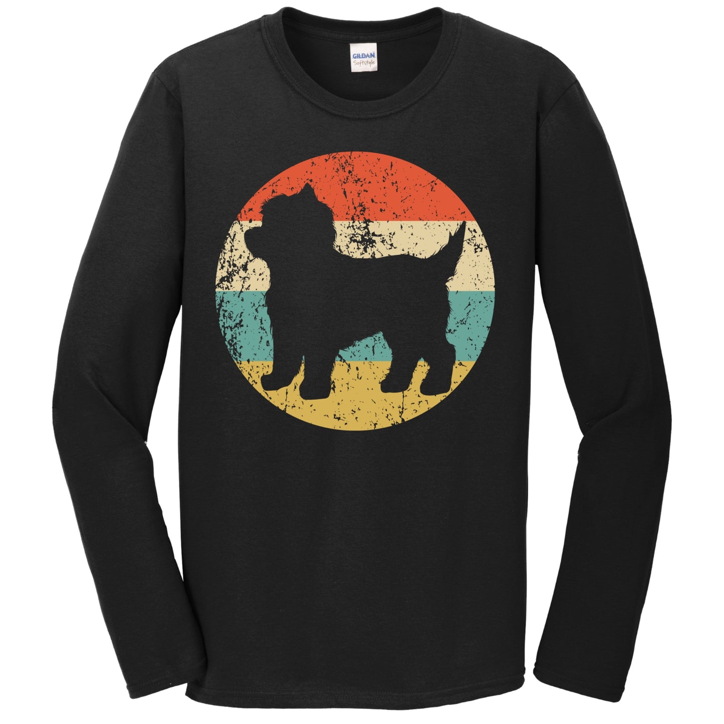 Retro Cairn Terrier Dog Breed Icon Long Sleeve T-Shirt