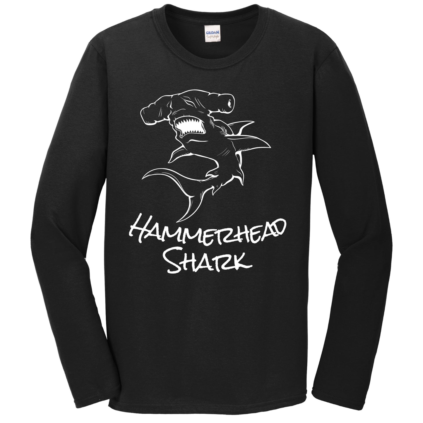 Great Hammerhead Shark Sketch Cool Shark Long Sleeve T-Shirt