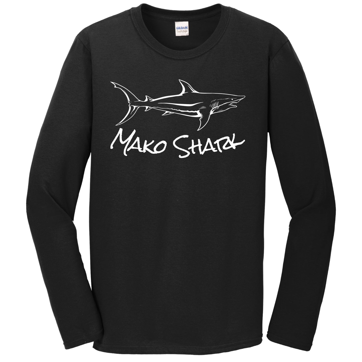 Mako Shark Sketch Cool Shark Long Sleeve T-Shirt