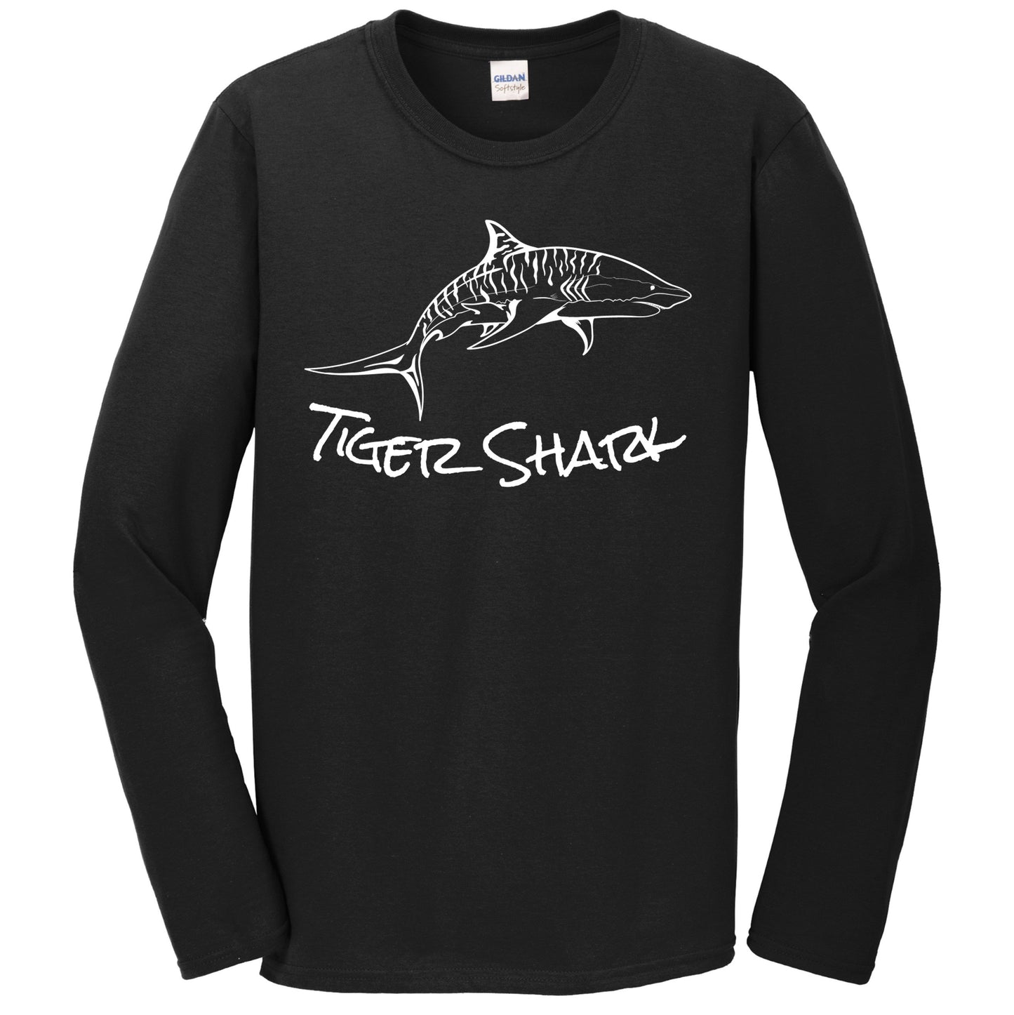 Tiger Shark Sketch Cool Shark Long Sleeve T-Shirt