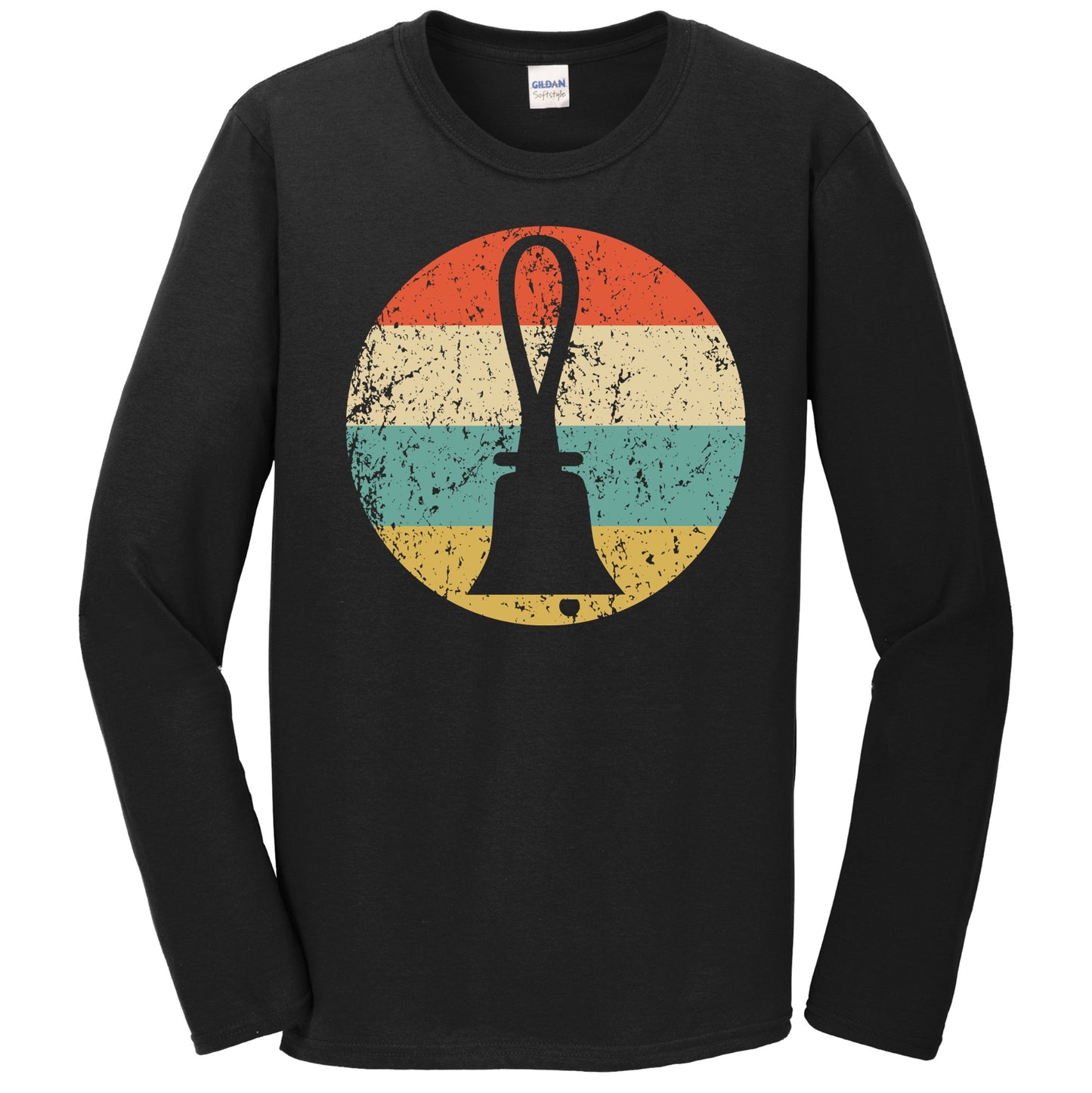 Bells Silhouette Retro Music Musician Musical Instrument Long Sleeve T-Shirt