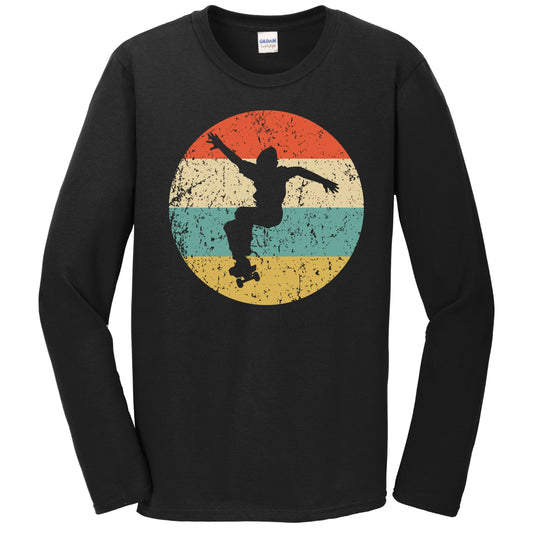 Skateboarder Skateboarding Skater Retro Skateboard Long Sleeve T-Shirt