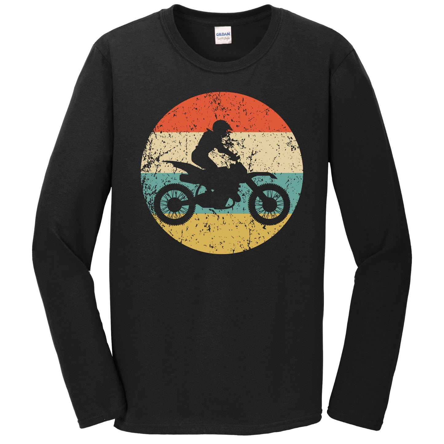 Dirt Biking Motocross Dirt Biker Retro Extreme Sports Long Sleeve T-Shirt