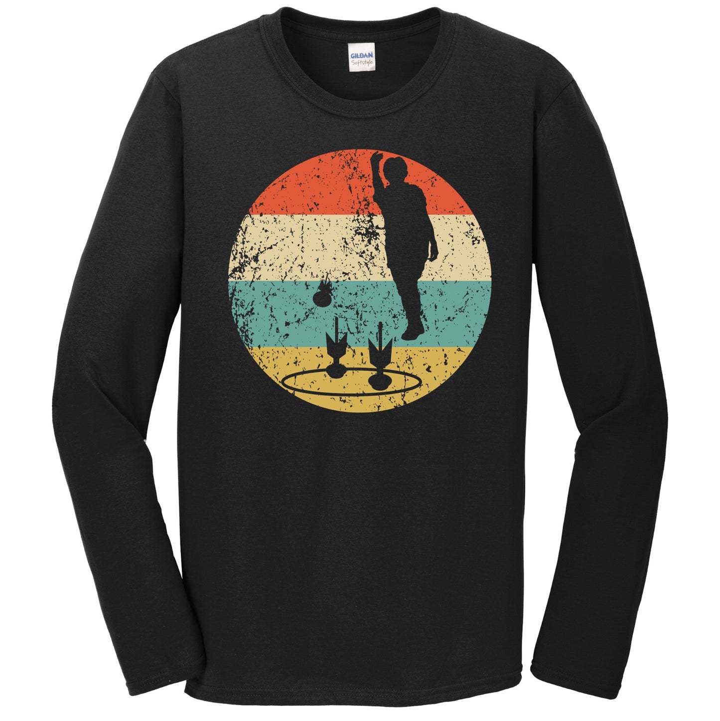 Lawn Darts Silhouette Retro Lawn Darts Long Sleeve T-Shirt