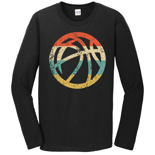 Basketball Icon Retro Basketball Long Sleeve T-Shirt