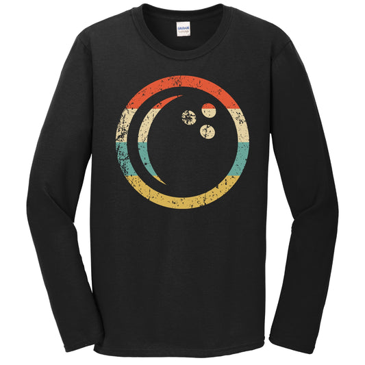Bowling Ball Icon Retro Bowling Long Sleeve T-Shirt