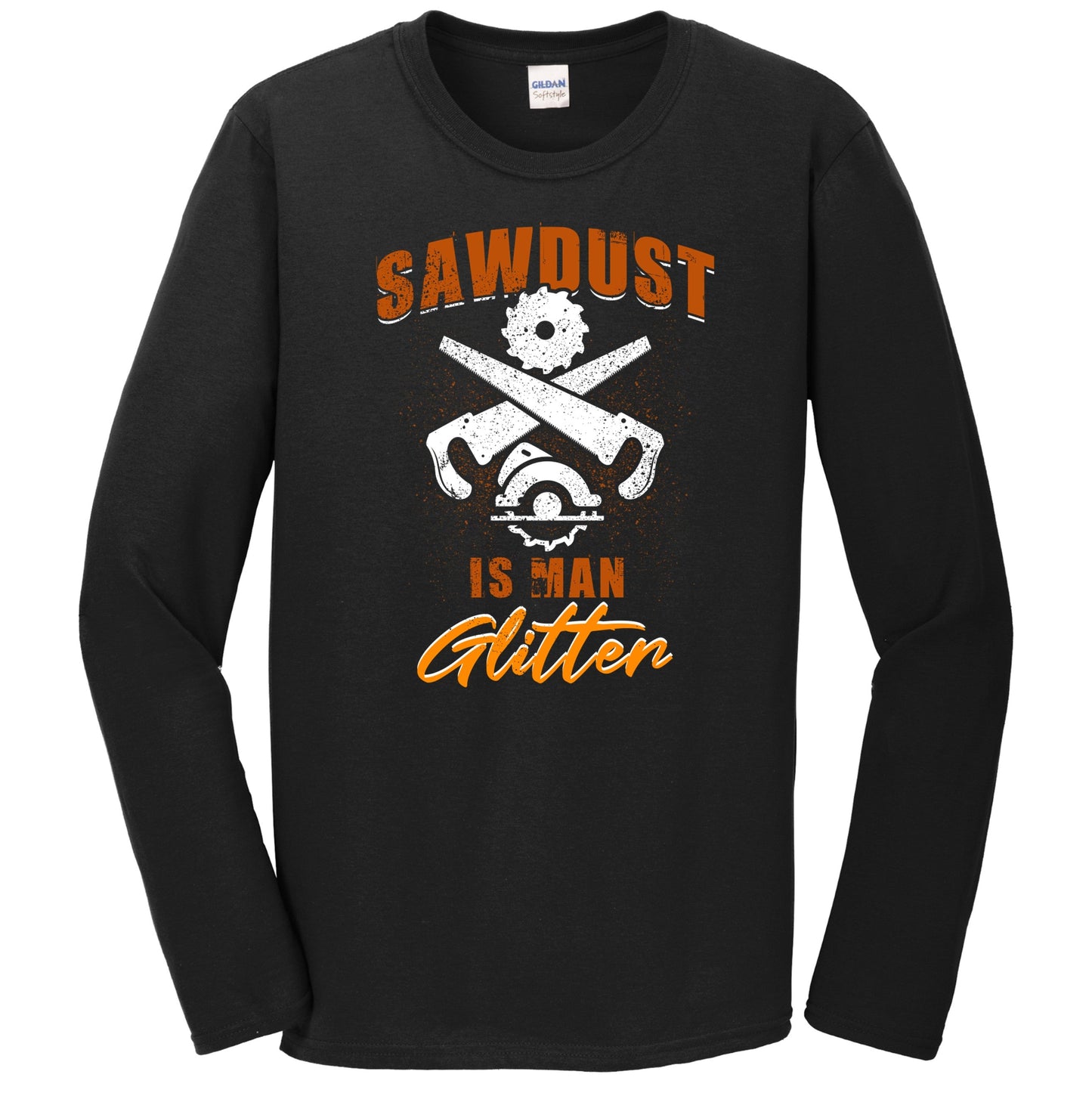 Measure Once Cuss Twice Funny Carpenter Carpentry Woodworker Long Sleeve T-Shirt