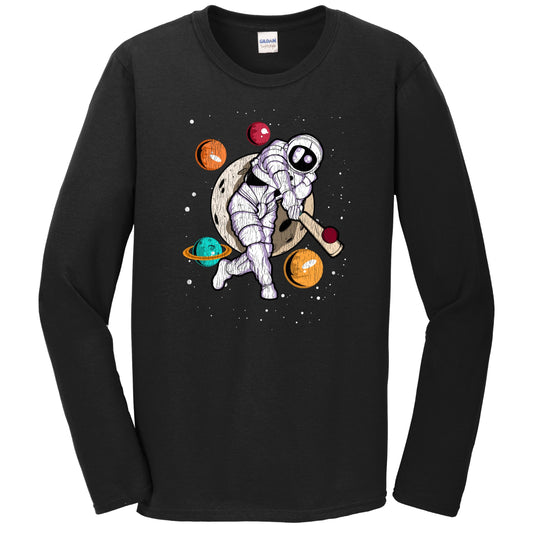 Cricket Astronaut Outer Space Spaceman Distressed Long Sleeve T-Shirt