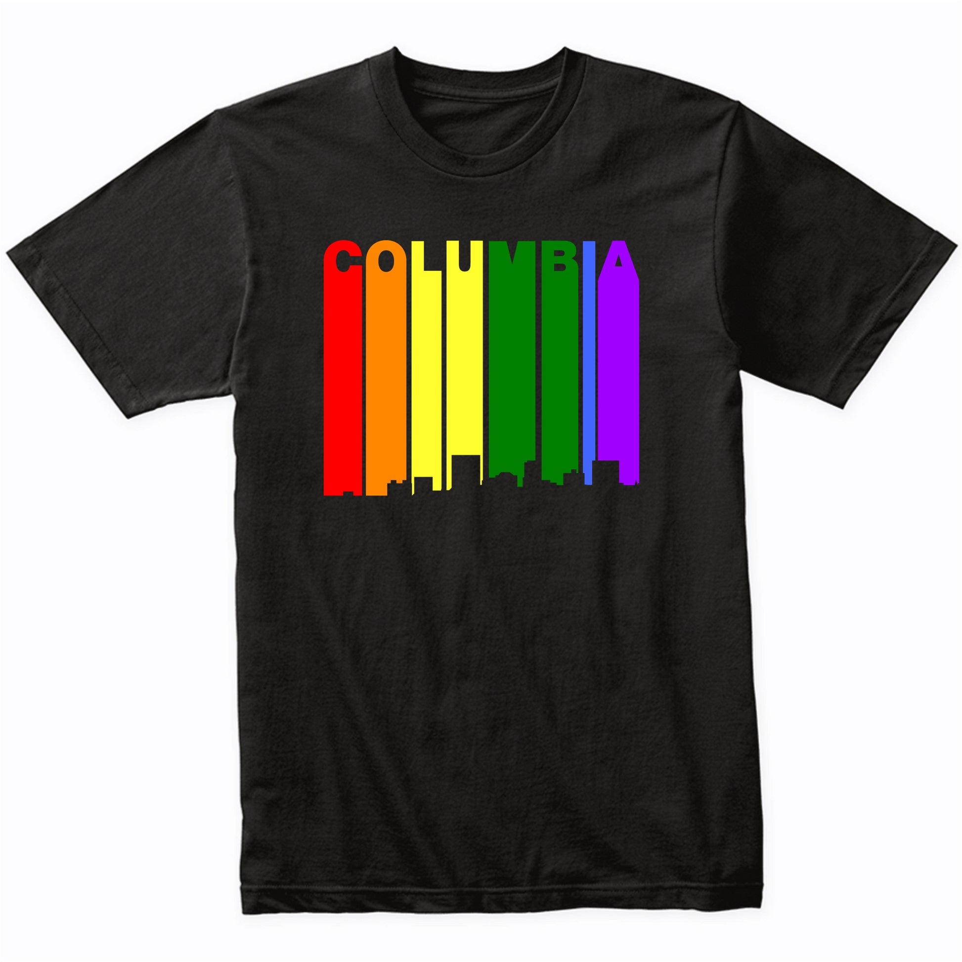 Columbia South Carolina LGBTQ Gay Pride Skyline T-Shirt