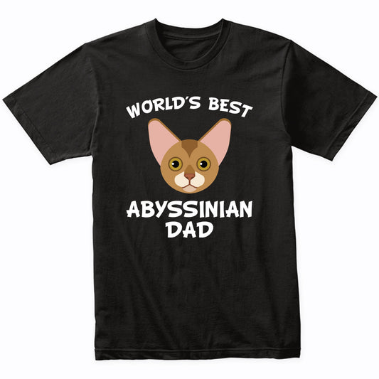 World's Best Abyssinian Dad Cat Owner T-Shirt