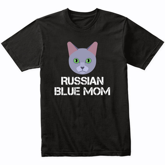 Russian Blue Mom Cat Owner T-Shirt