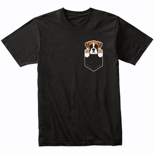 Boxer In My Pocket Cute Dog Owner T-Shirt