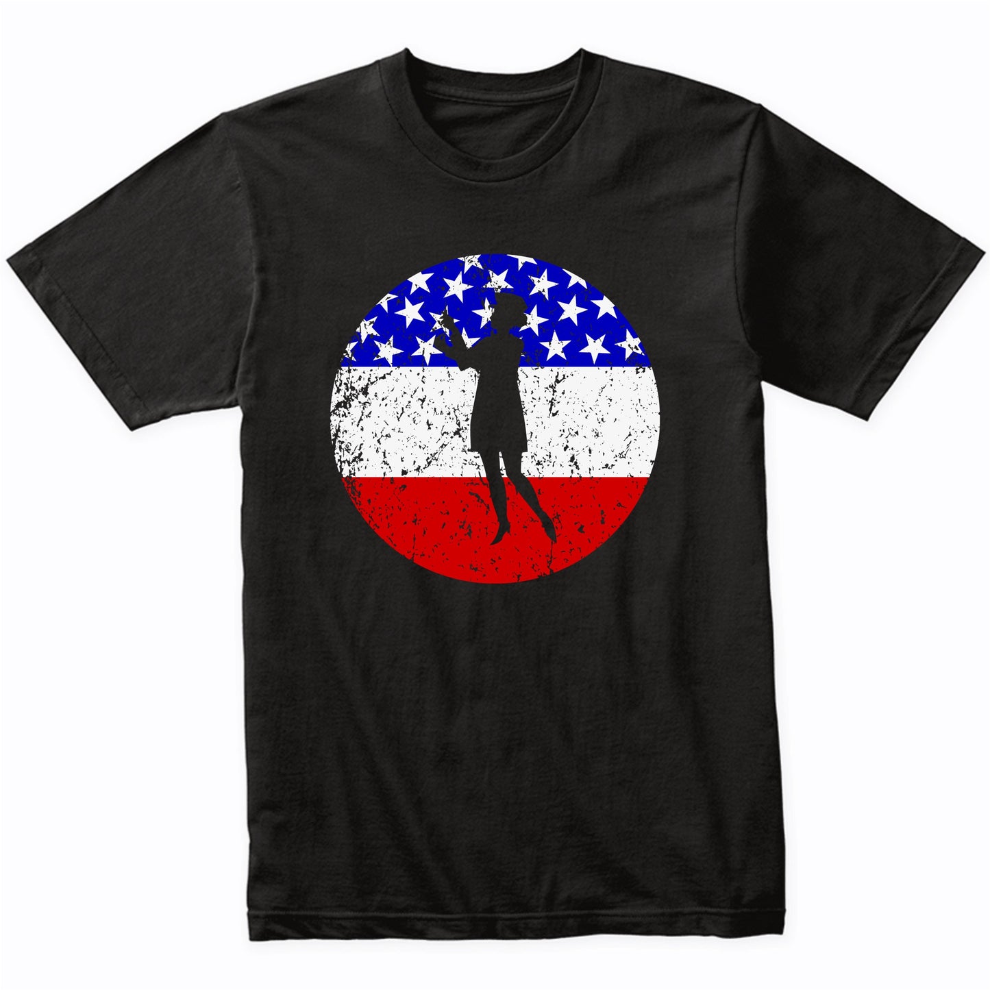 American Flag Nursing Shirt - Retro Nurse T-Shirt