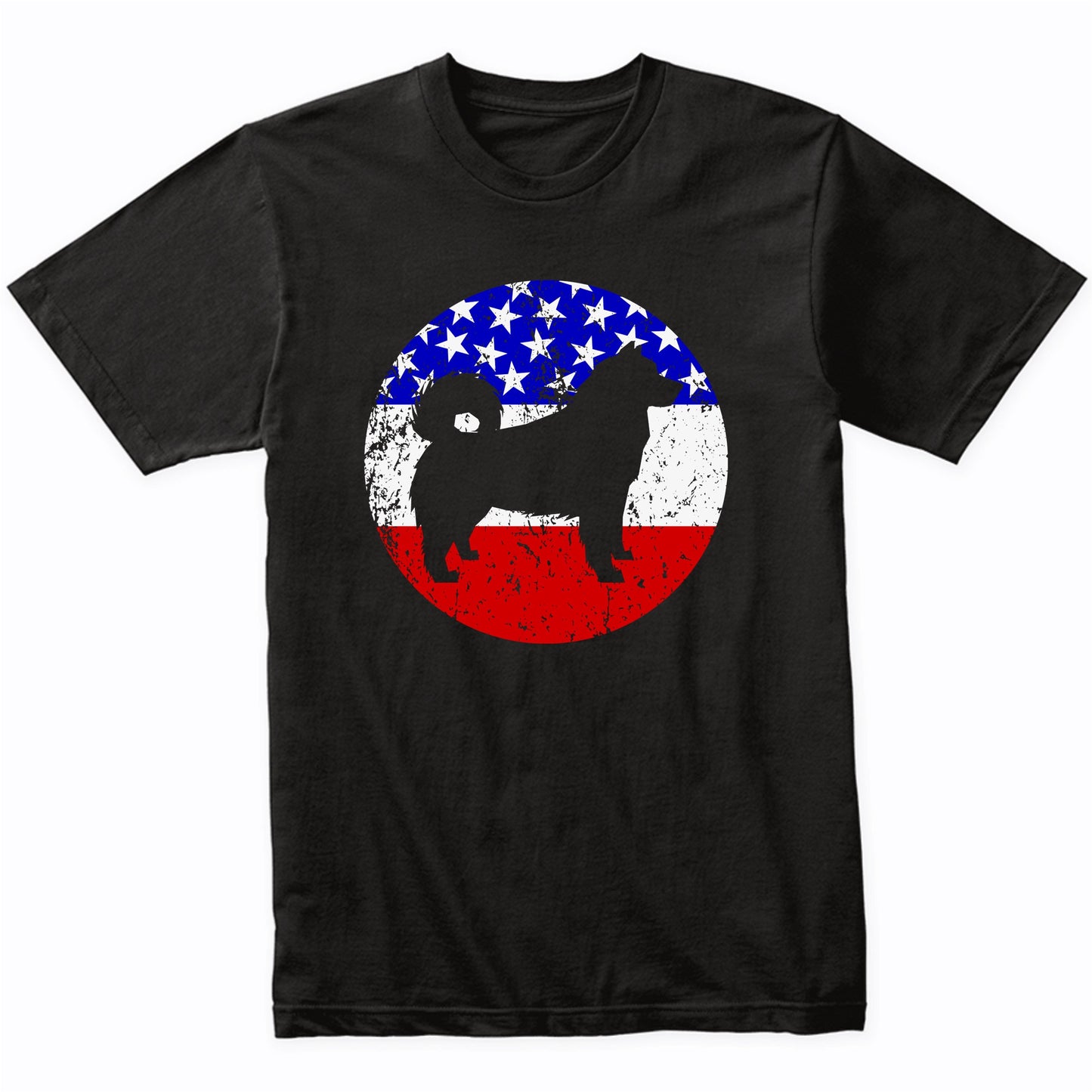 American Flag Alaskan Malamute Shirt - Retro Alaskan Malamute Dog T-Shirt