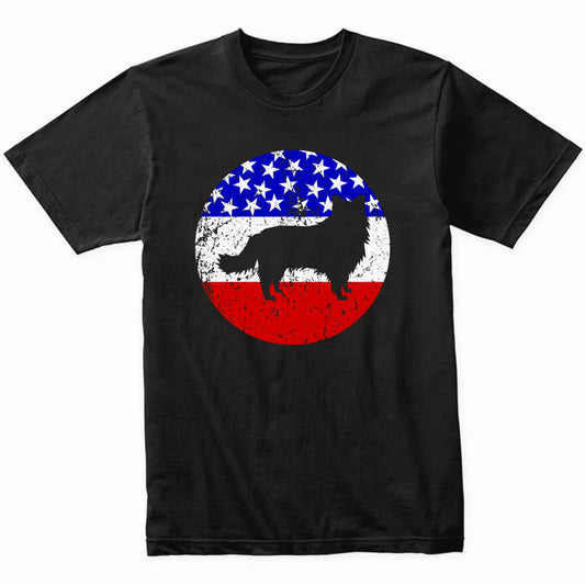 American Flag Border Collie Shirt - Retro Border Collie Dog Shirt