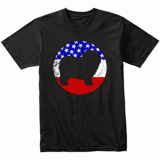American Flag Old English Sheepdog Shirt - Retro Dog T-Shirt