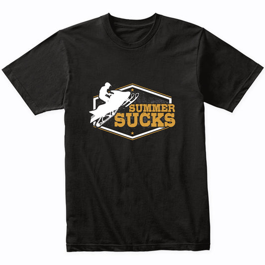 Summer Sucks Funny Snowmobiling Shirt