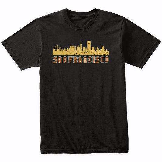 Retro San Francisco California Skyline T-Shirt