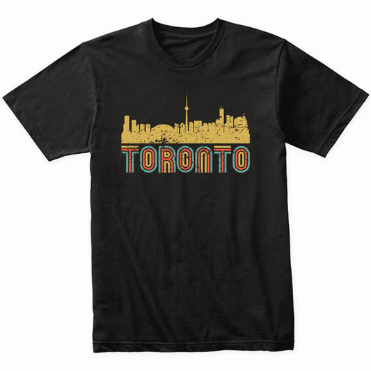 Retro Toronto Ontario Canada Skyline T-Shirt