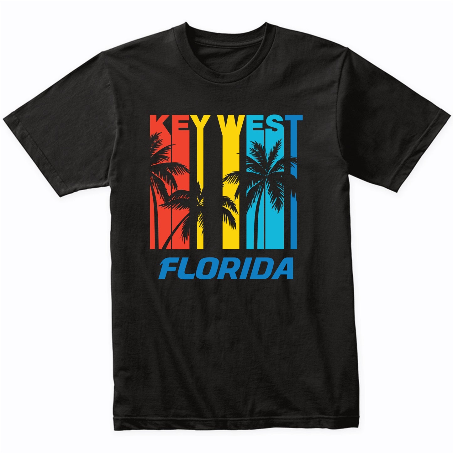 Retro Key West Florida Palm Trees Vacation T-Shirt